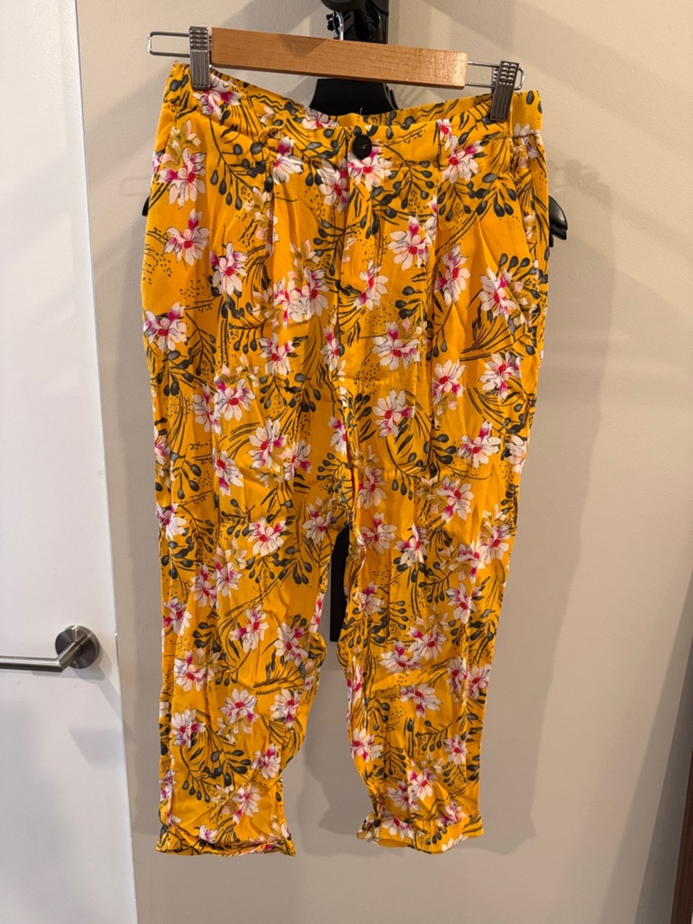 MNG Mustard Floral Trouser